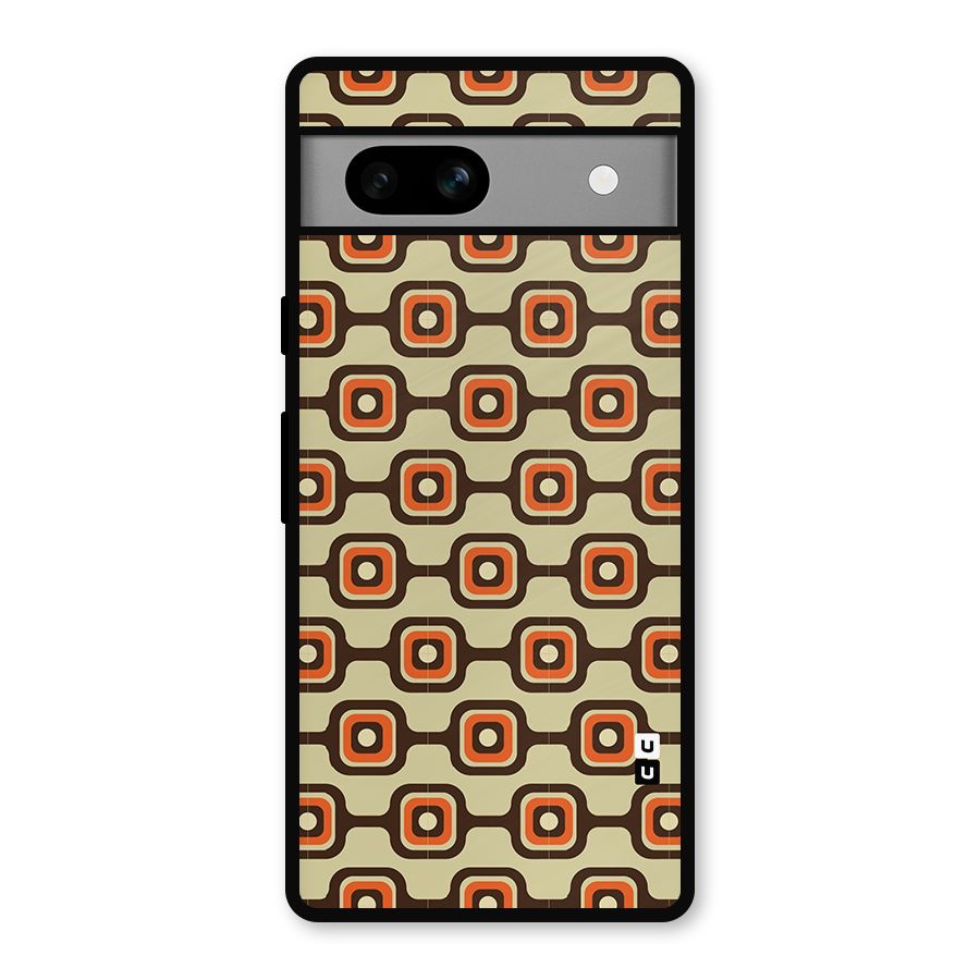 Retro Vintage Pattern Metal Back Case for Google Pixel 7a