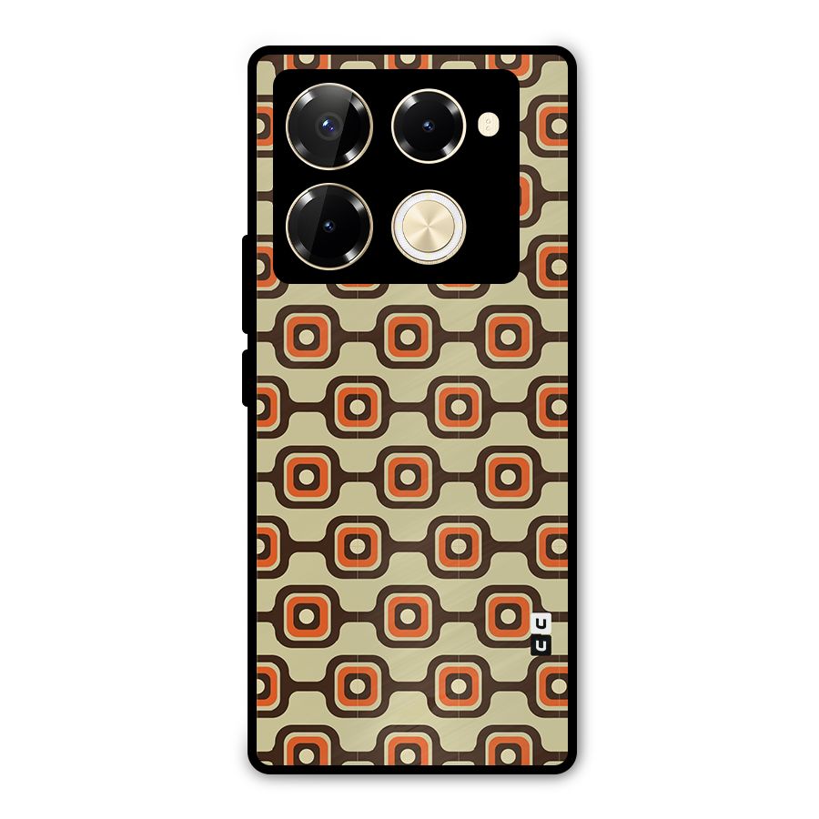 Retro Vintage Pattern Metal Back Case for Infinix Note 40 Pro