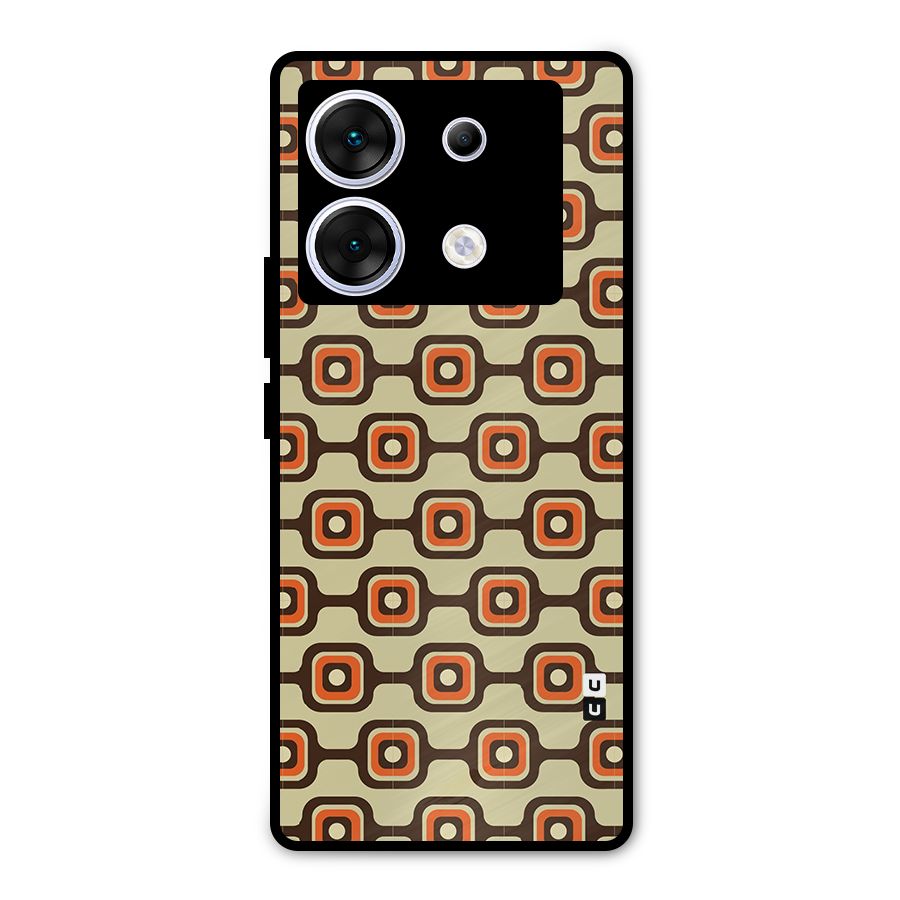 Retro Vintage Pattern Metal Back Case for Infinix Zero 30 5G