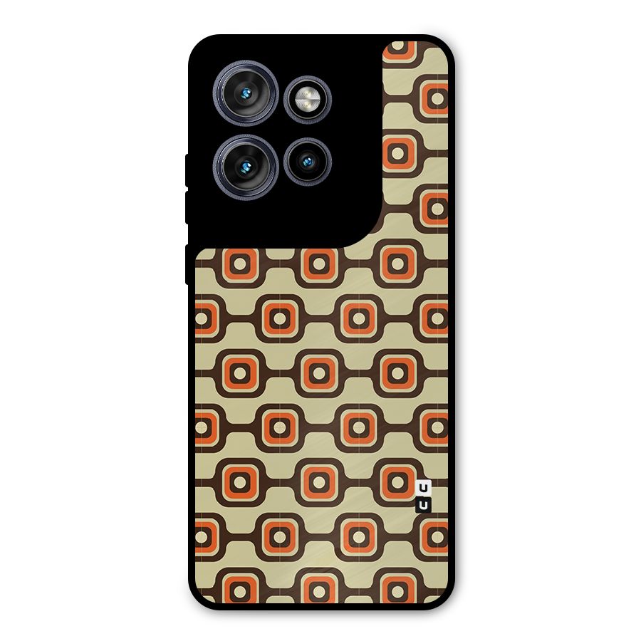 Retro Vintage Pattern Metal Back Case for Motorola Edge 50 Neo