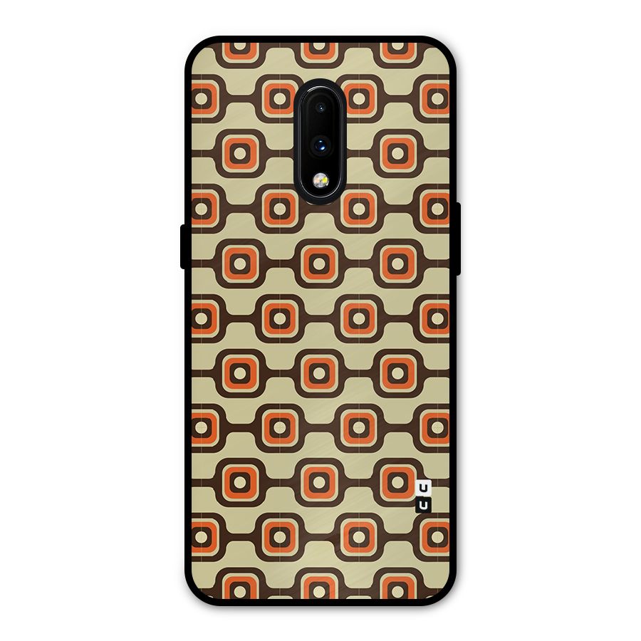 Retro Vintage Pattern Metal Back Case for OnePlus 7