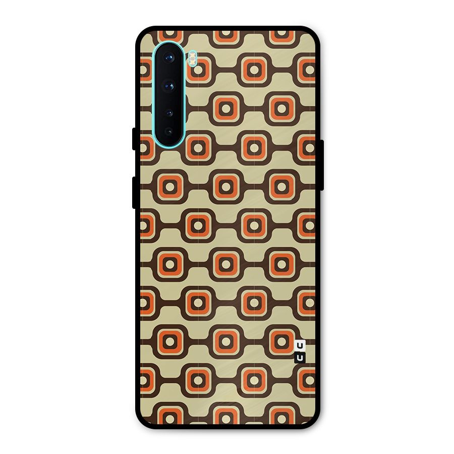 Retro Vintage Pattern Metal Back Case for OnePlus Nord