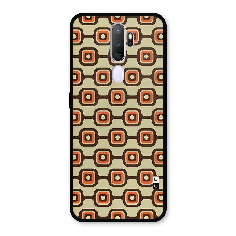 Retro Vintage Pattern Metal Back Case for Oppo A5 (2020)