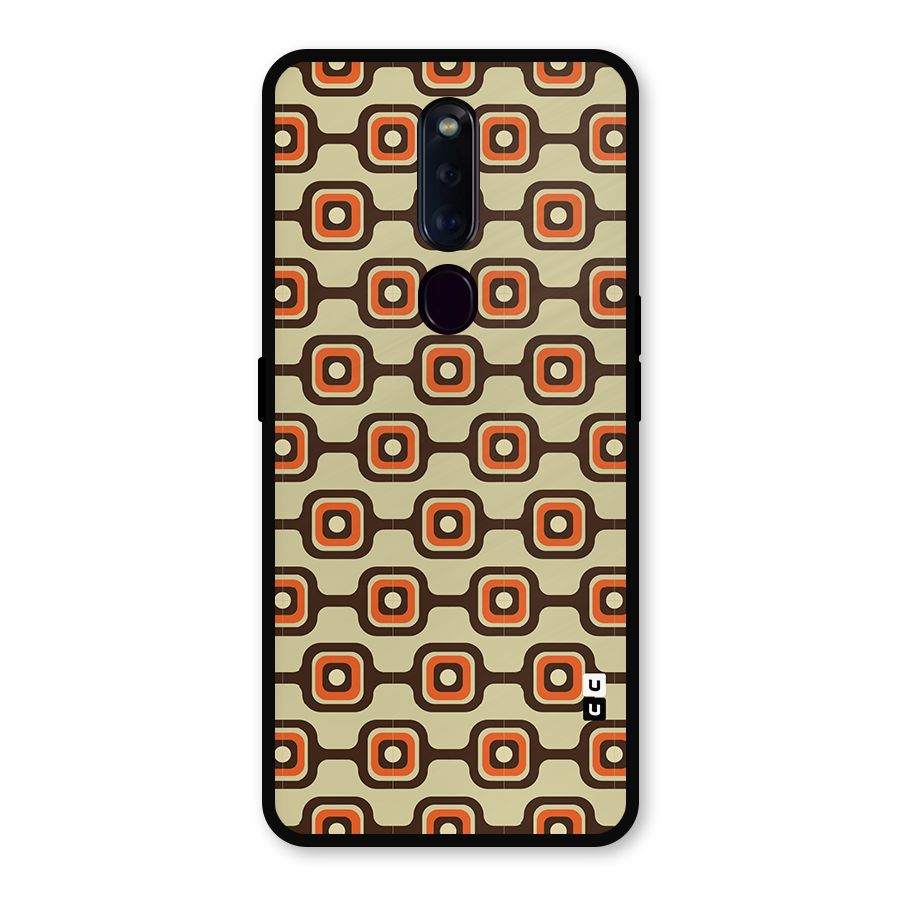 Retro Vintage Pattern Metal Back Case for Oppo F11 Pro