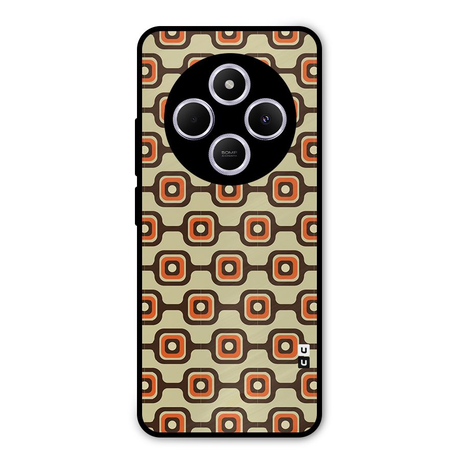 Retro Vintage Pattern Metal Back Case for Poco C75 5G