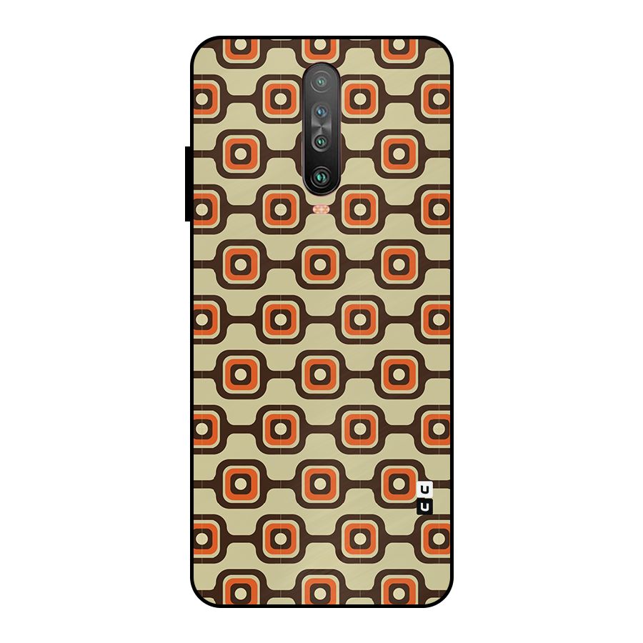 Retro Vintage Pattern Metal Back Case for Poco X2