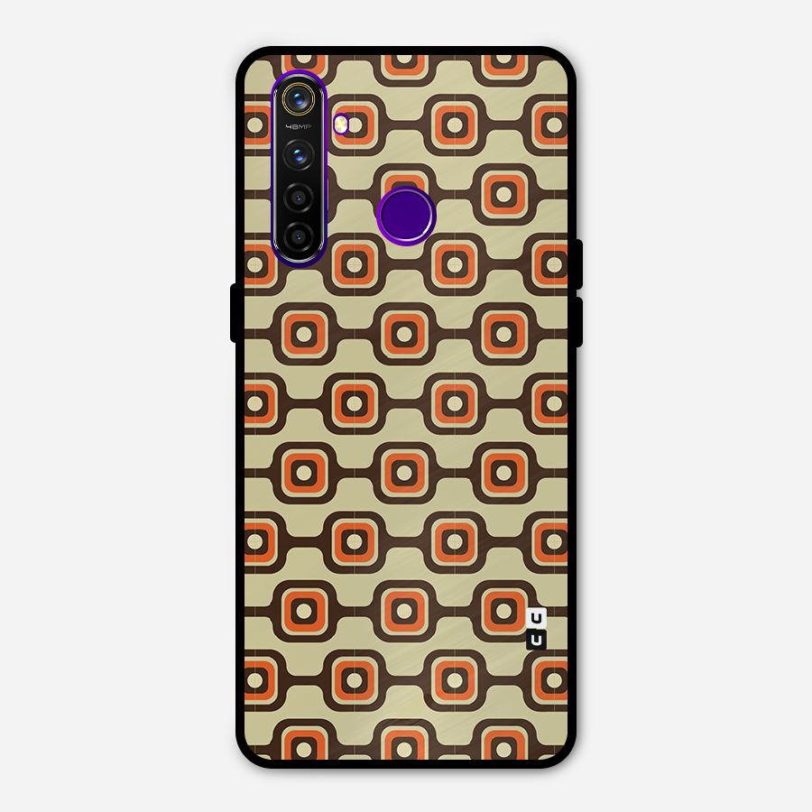 Retro Vintage Pattern Metal Back Case for Realme 5 Pro
