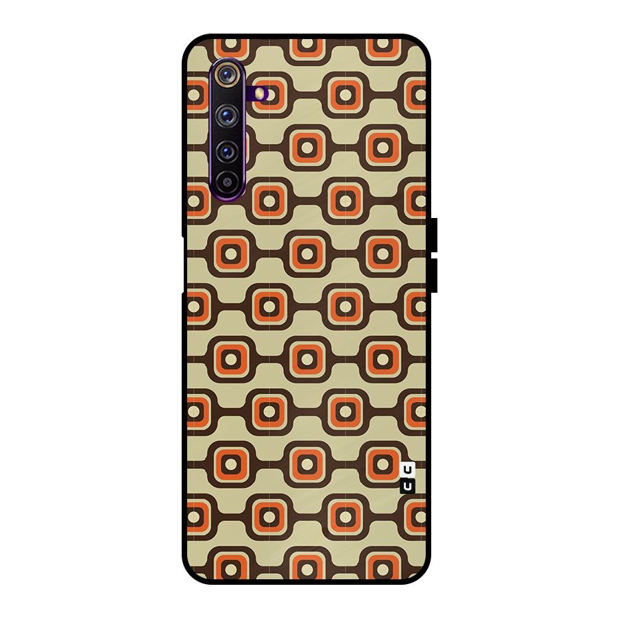 Retro Vintage Pattern Metal Back Case for Realme 6 Pro