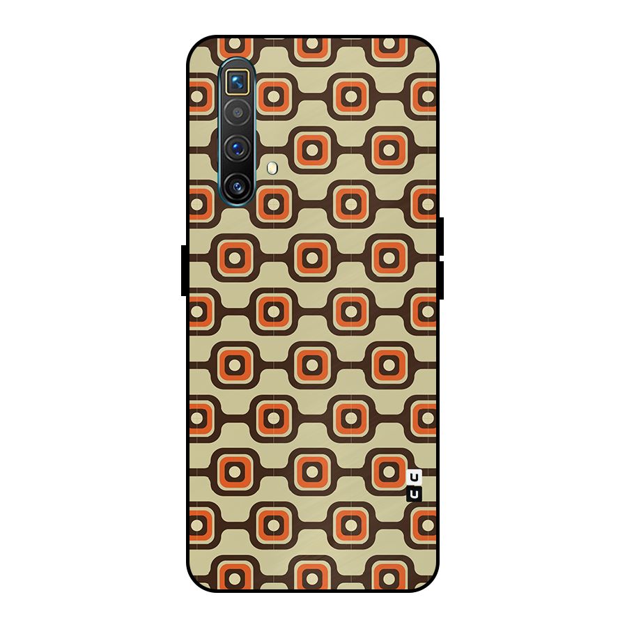 Retro Vintage Pattern Metal Back Case for Realme X3
