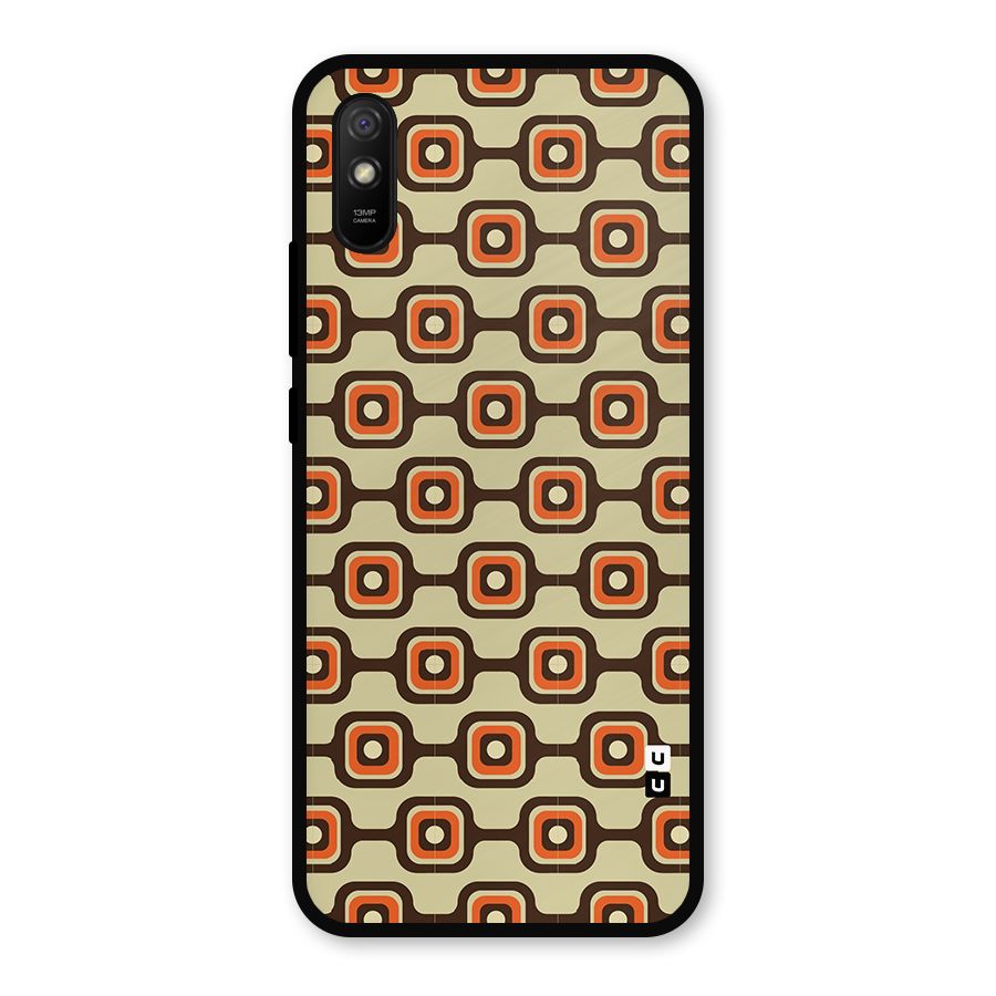 Retro Vintage Pattern Metal Back Case for Redmi 9a