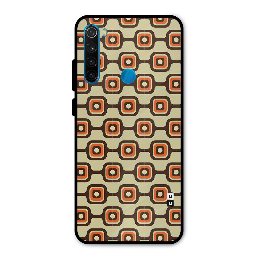 Retro Vintage Pattern Metal Back Case for Redmi Note 8