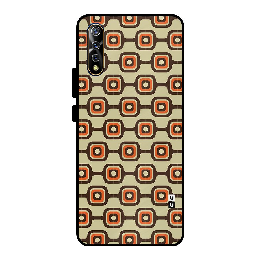 Retro Vintage Pattern Metal Back Case for Vivo S1