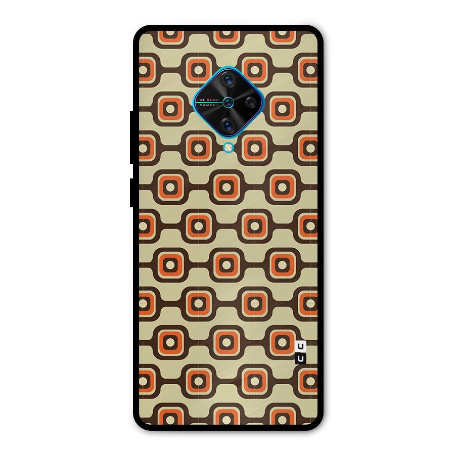 Retro Vintage Pattern Metal Back Case for Vivo S1 Pro