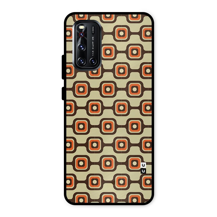 Retro Vintage Pattern Metal Back Case for Vivo V19