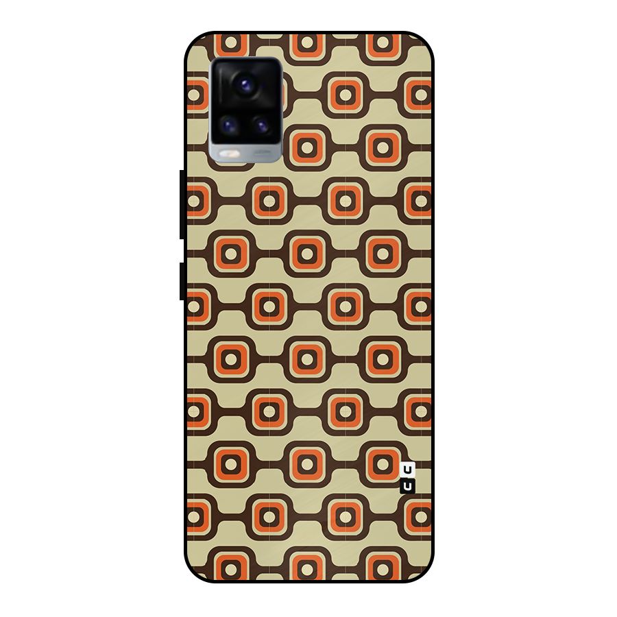Retro Vintage Pattern Metal Back Case for Vivo V20 2021