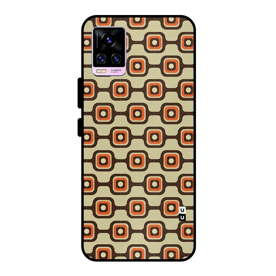 Retro Vintage Pattern Metal Back Case for Vivo V20 Pro