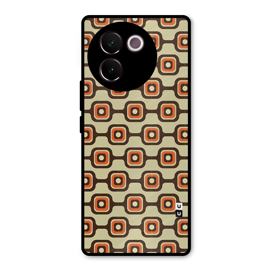 Retro Vintage Pattern Metal Back Case for Vivo V30e