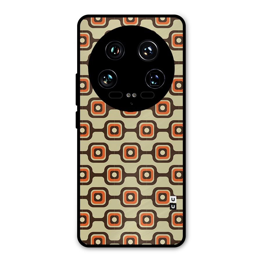Retro Vintage Pattern Metal Back Case for Xiaomi 14 Ultra