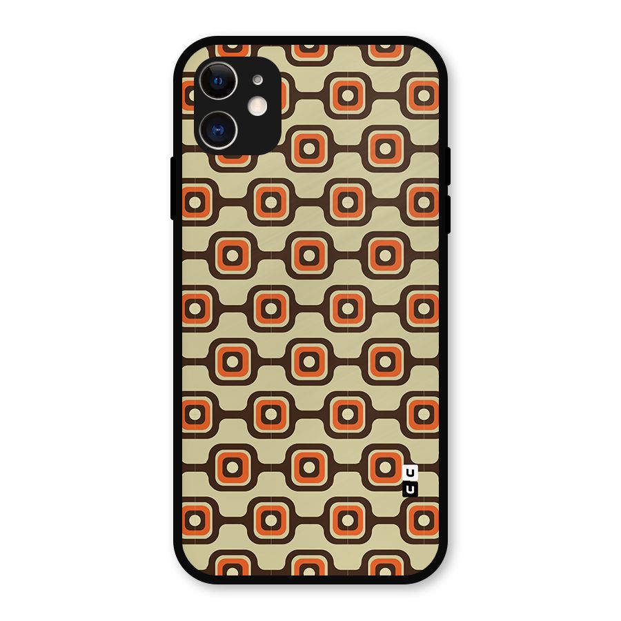 Retro Vintage Pattern Metal Back Case for iPhone 11