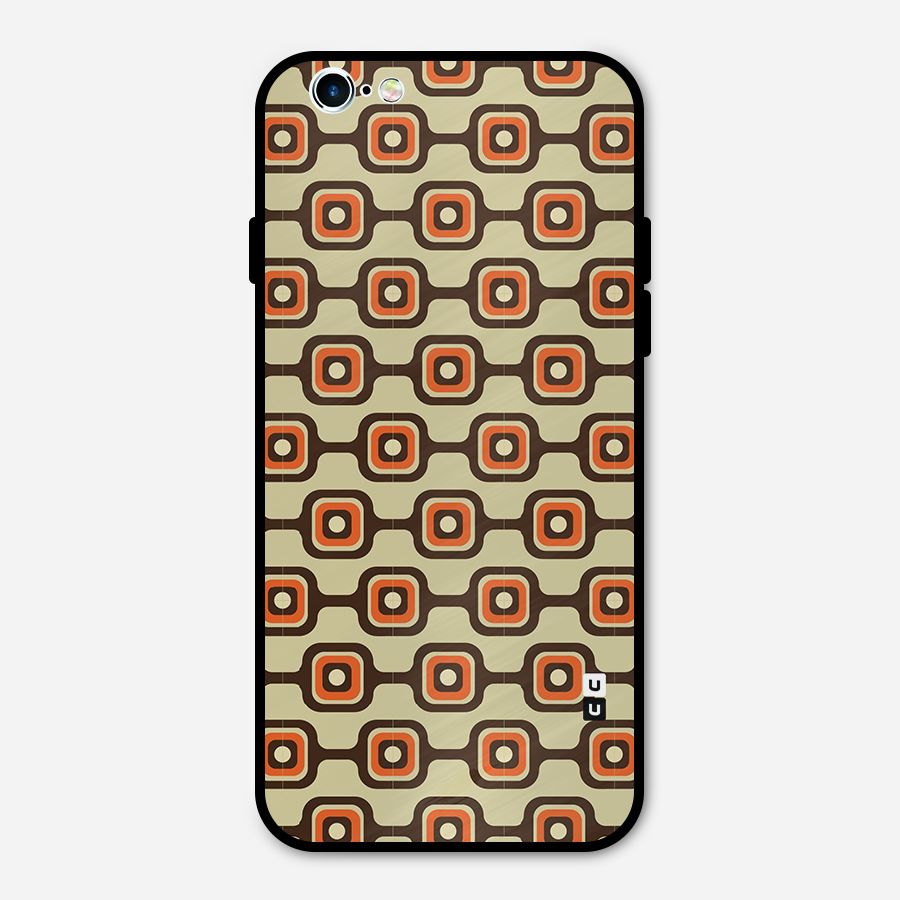Retro Vintage Pattern Metal Back Case for iPhone 6 6s