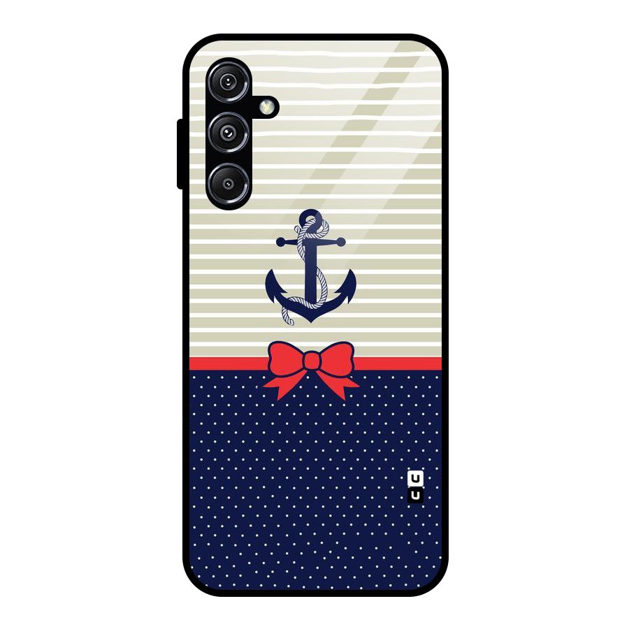 Ribbon Anchor Glass Back Case for Galaxy M34 5G