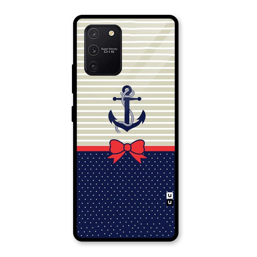 Ribbon Anchor Glass Back Case for Galaxy S10 Lite