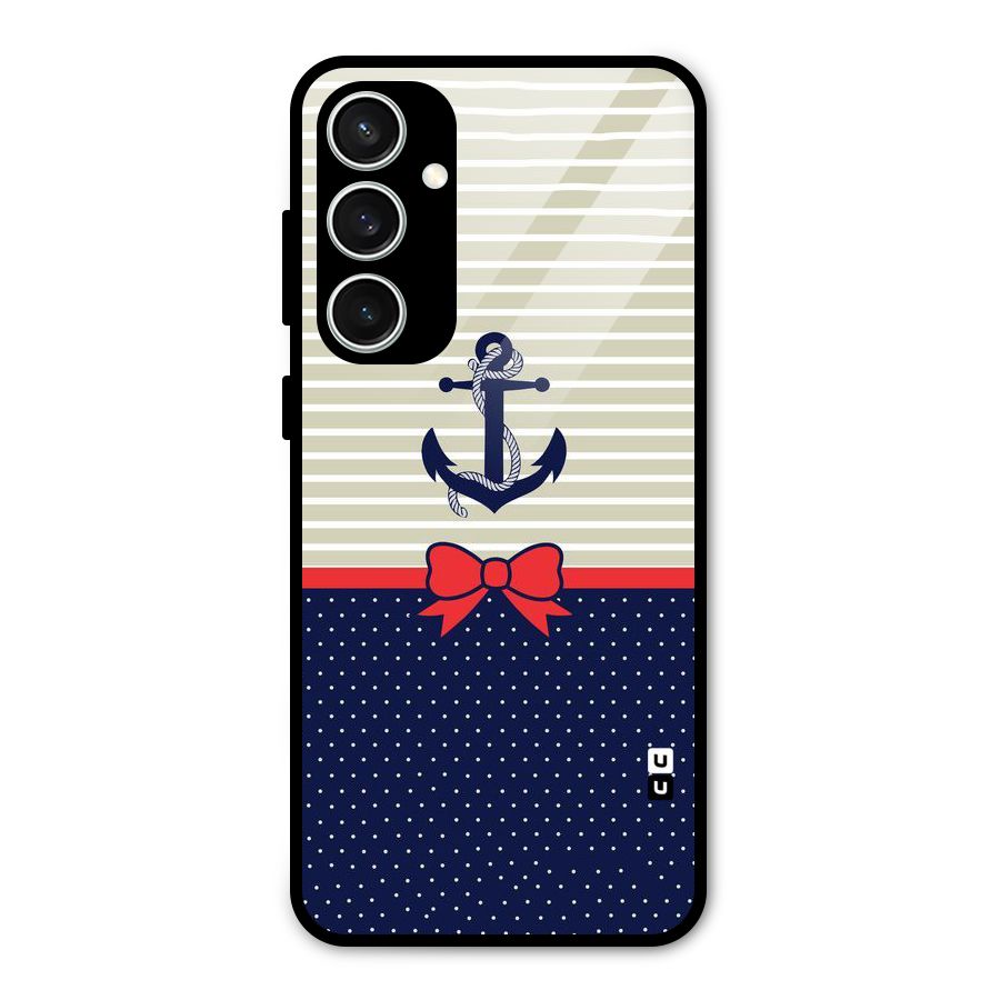 Ribbon Anchor Glass Back Case for Galaxy S23 FE