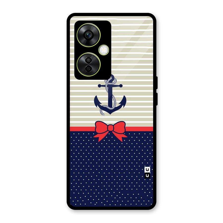 Ribbon Anchor Glass Back Case for OnePlus Nord CE 3 Lite