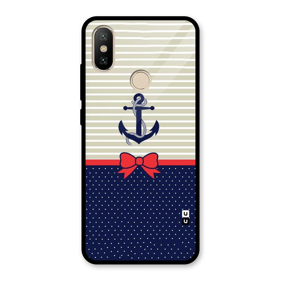 Ribbon Anchor Glass Back Case for Redmi A2