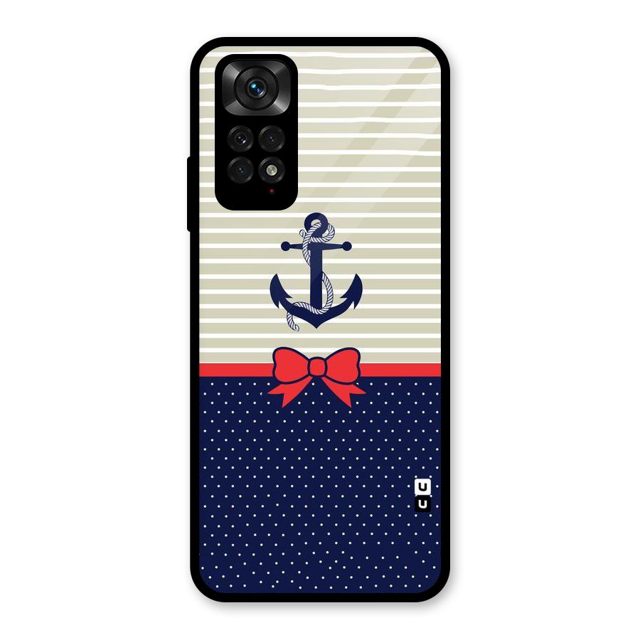 Ribbon Anchor Glass Back Case for Redmi Note 11S