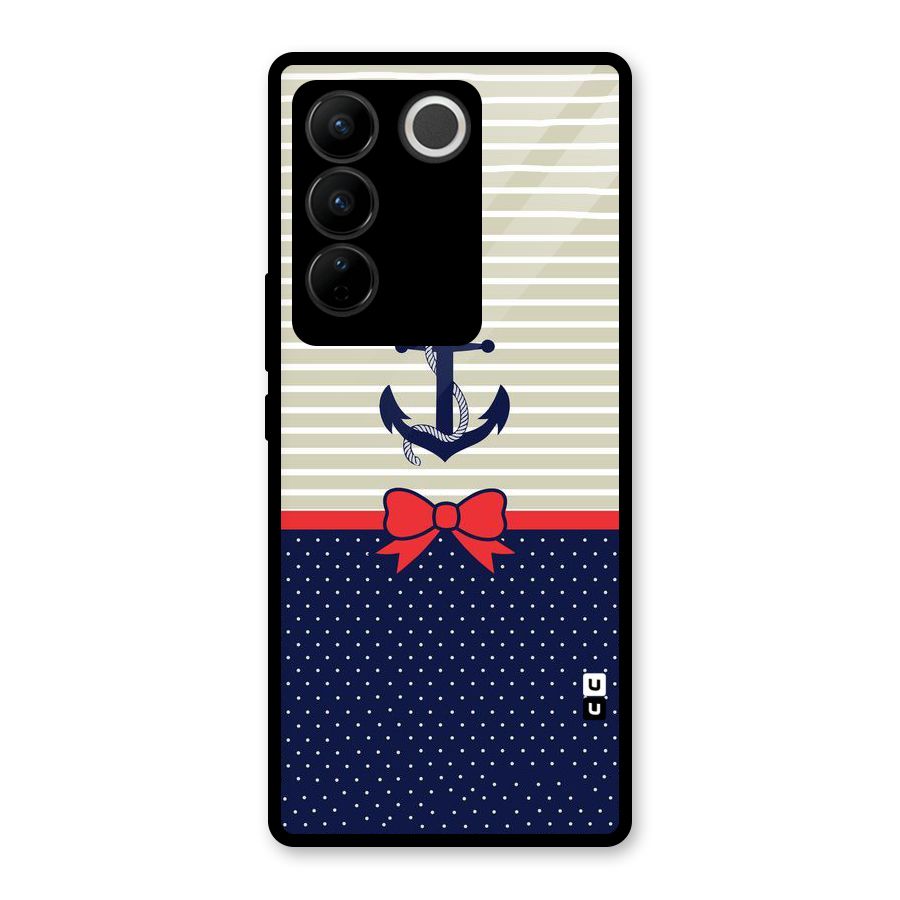 Ribbon Anchor Glass Back Case for Vivo V27