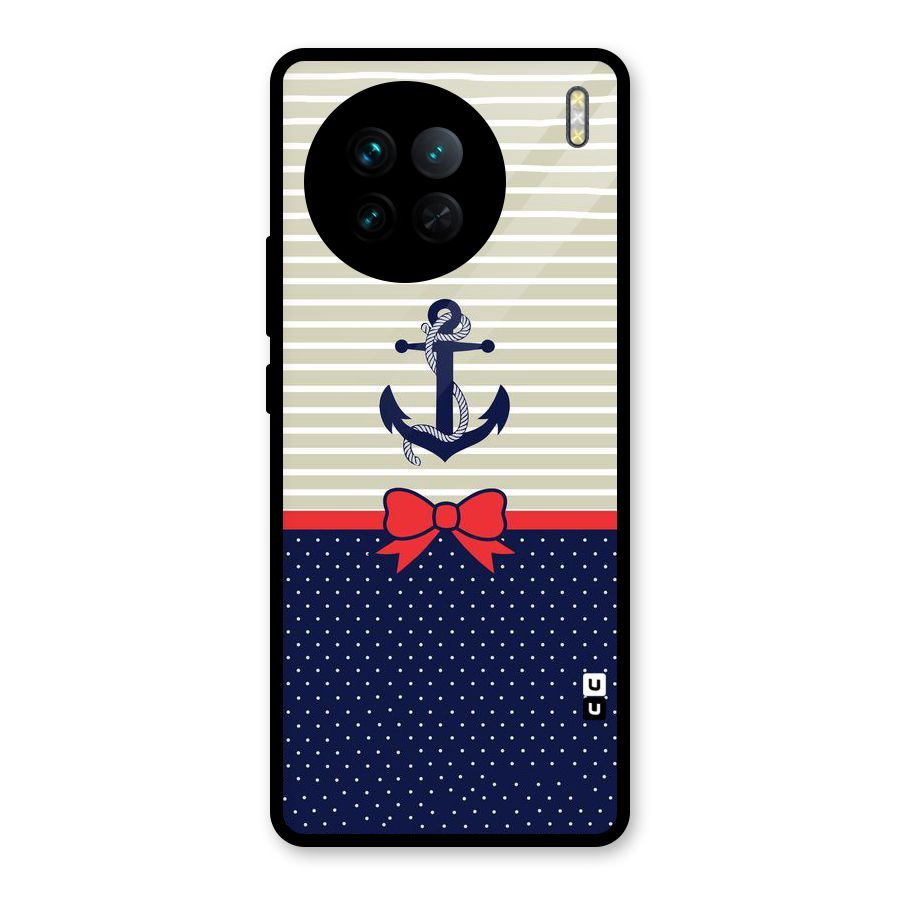 Ribbon Anchor Glass Back Case for Vivo X90