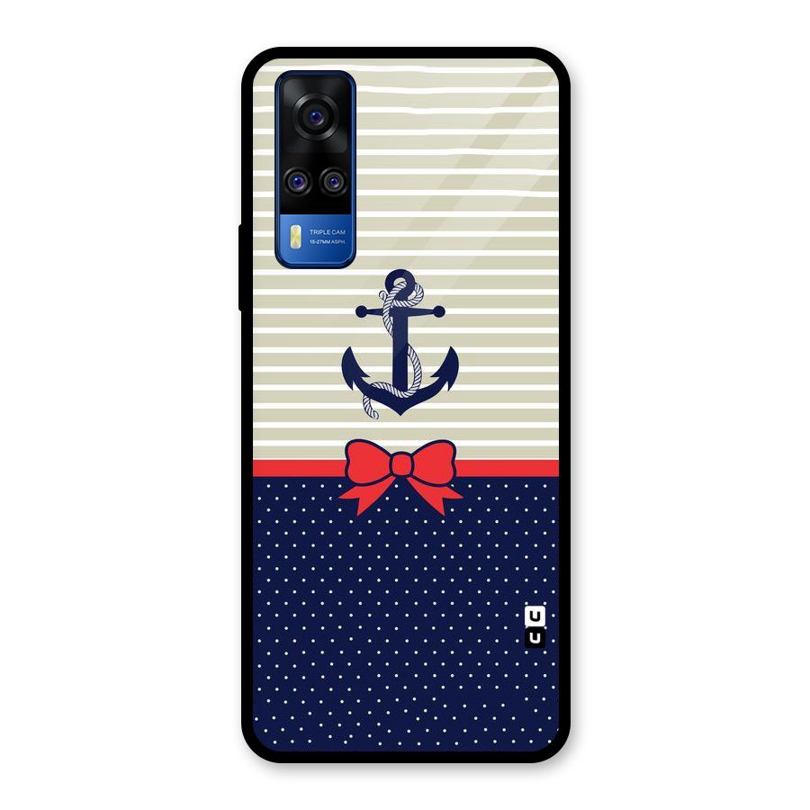 Ribbon Anchor Glass Back Case for Vivo Y31