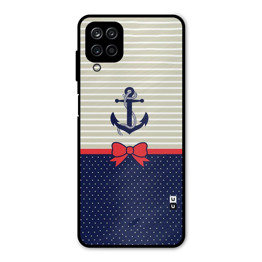 Ribbon Anchor Metal Back Case for Galaxy A12
