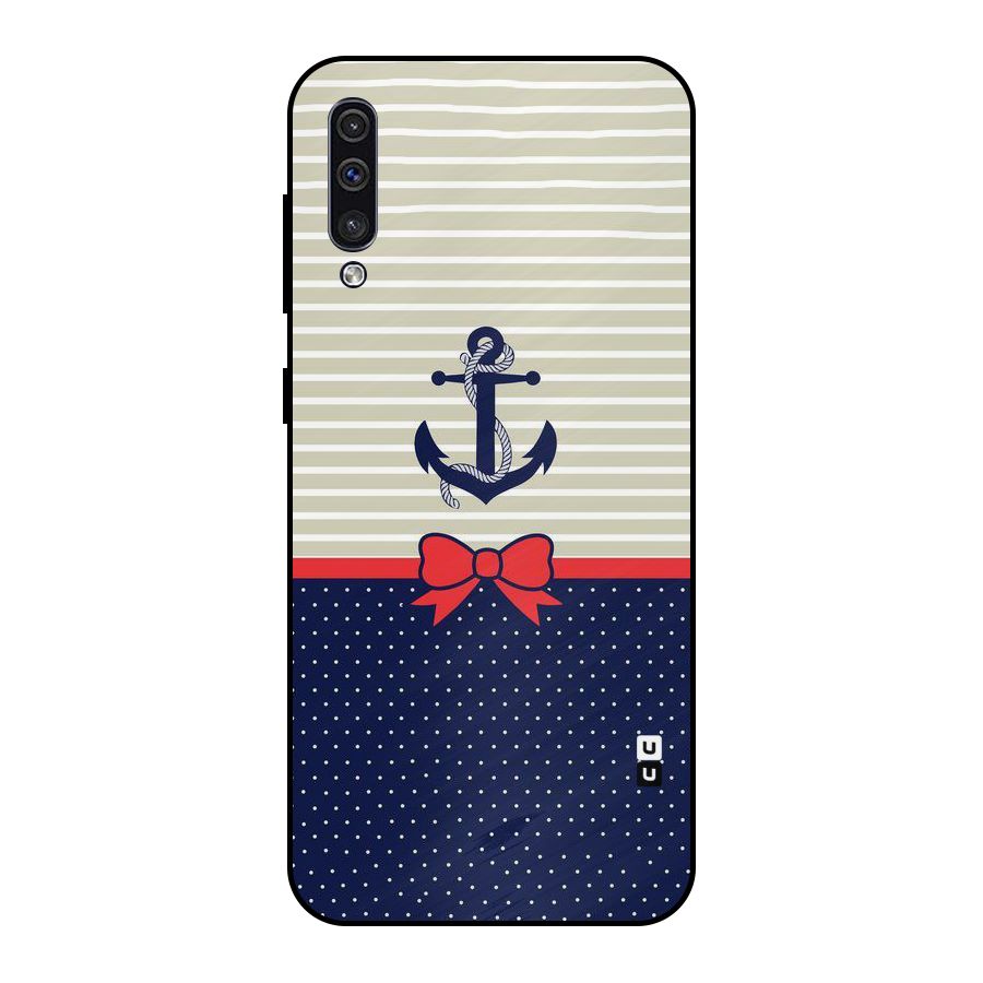 Ribbon Anchor Metal Back Case for Galaxy A50s