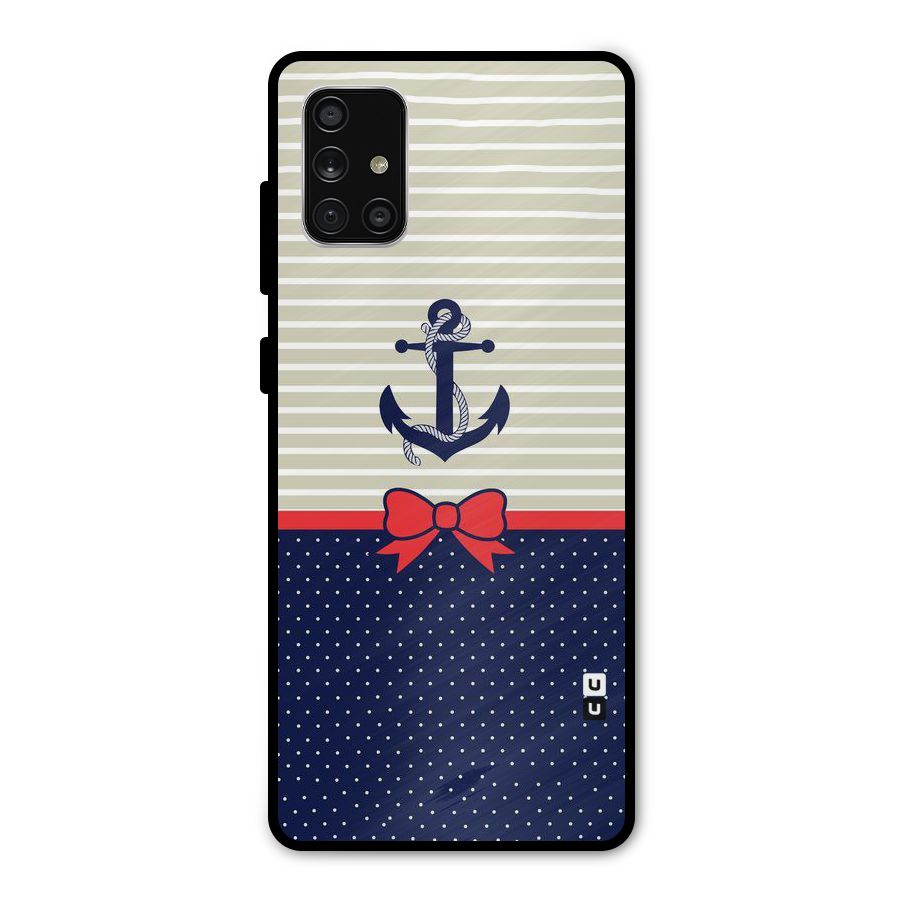 Ribbon Anchor Metal Back Case for Galaxy A71
