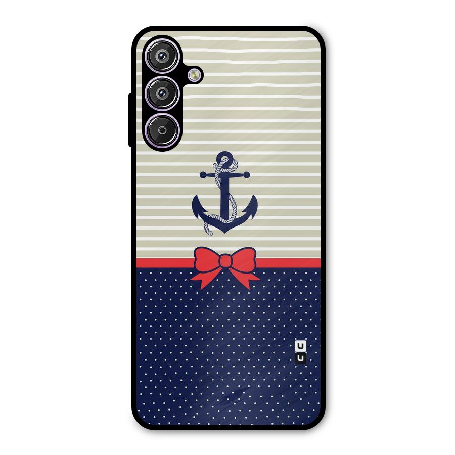 Ribbon Anchor Metal Back Case for Galaxy F15