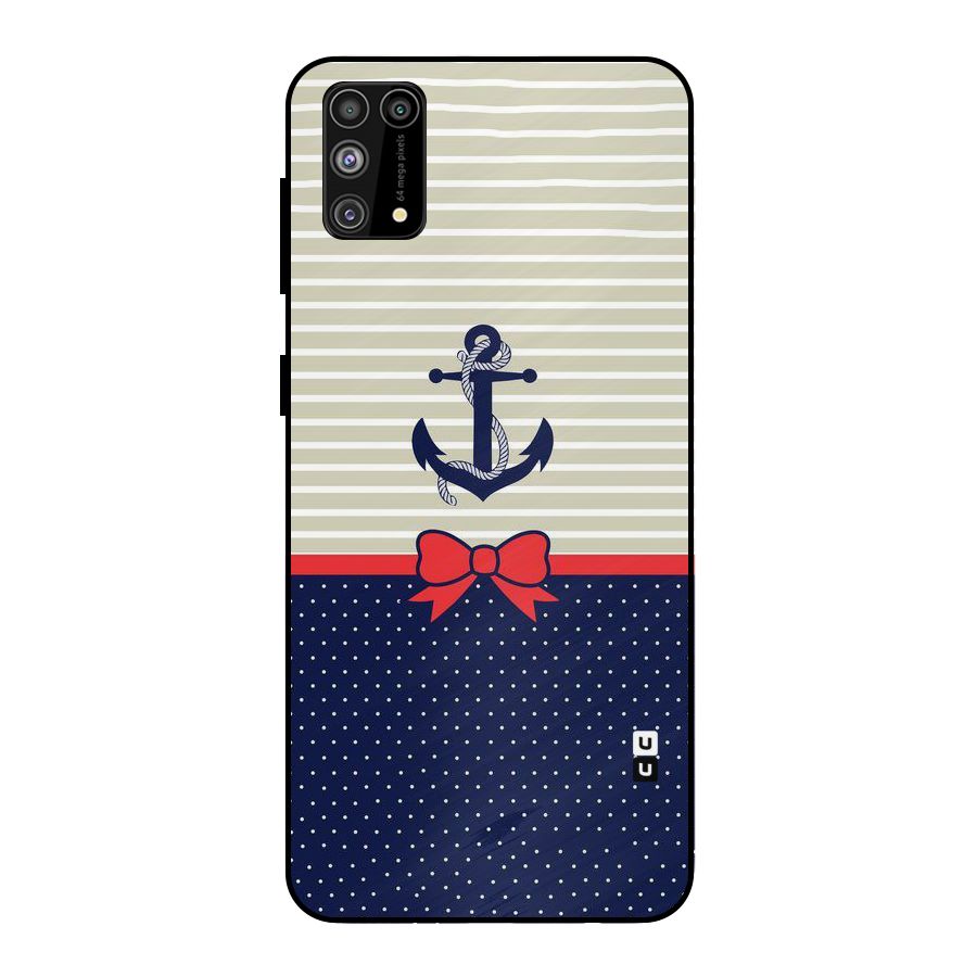Ribbon Anchor Metal Back Case for Galaxy M31