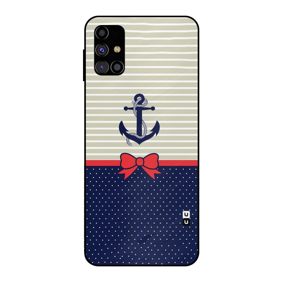 Ribbon Anchor Metal Back Case for Galaxy M31s