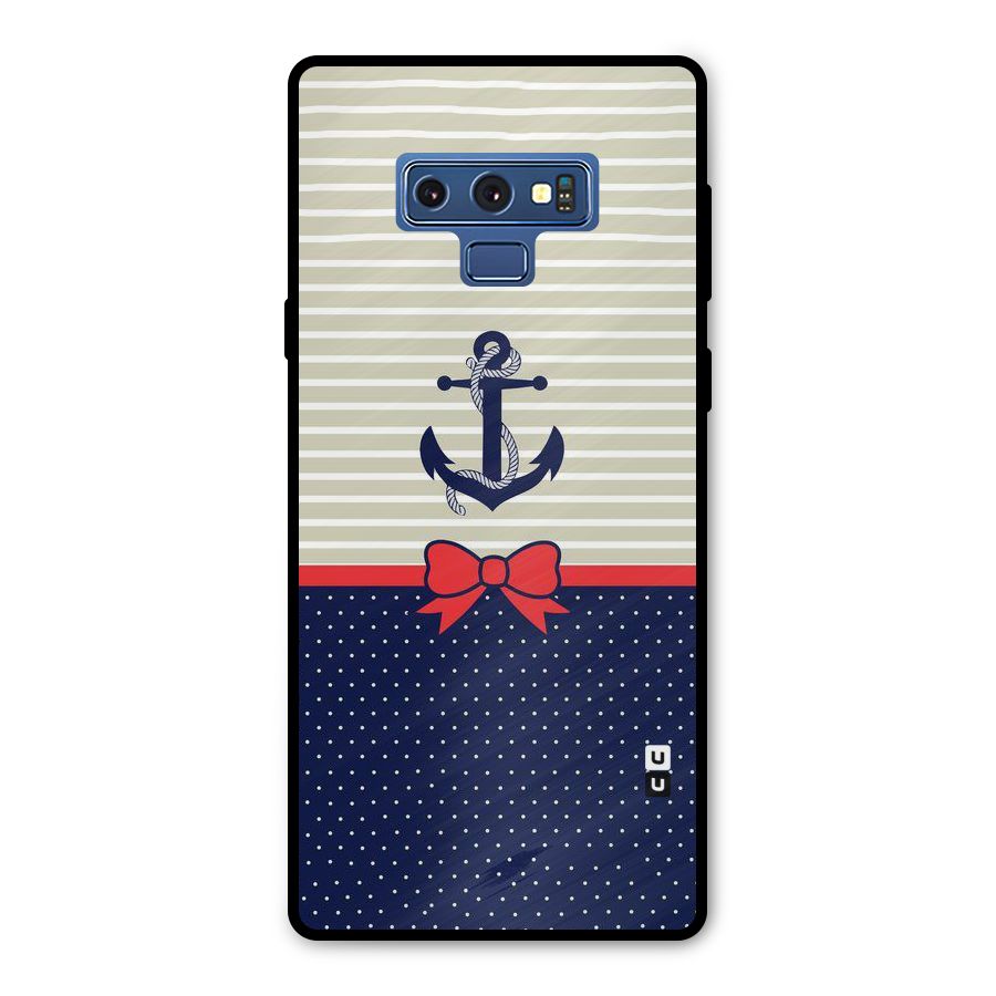 Ribbon Anchor Metal Back Case for Galaxy Note 9