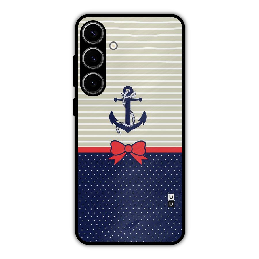 Ribbon Anchor Metal Back Case for Galaxy S24 Plus