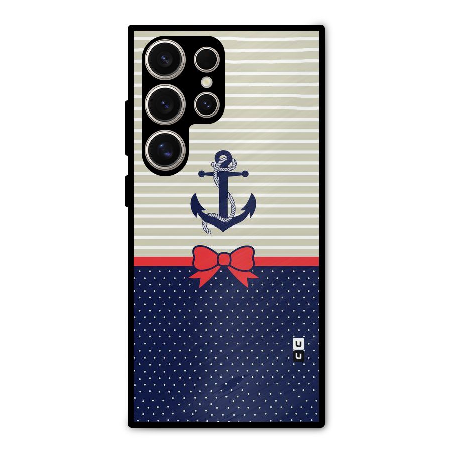 Ribbon Anchor Metal Back Case for Galaxy S24 Ultra