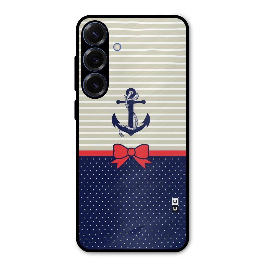 Ribbon Anchor Metal Back Case for Galaxy S25 Plus