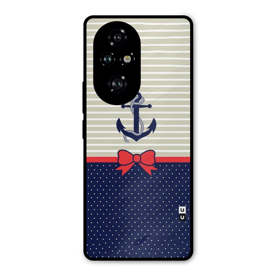Ribbon Anchor Metal Back Case for Honor 200 Pro