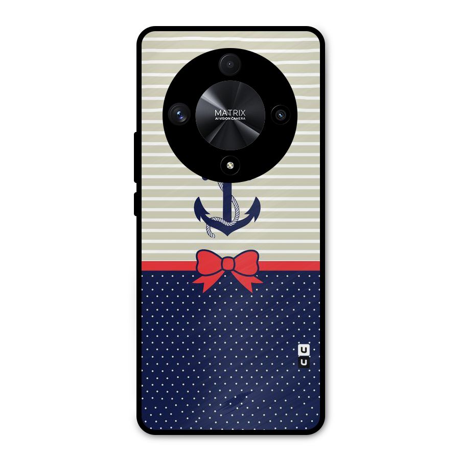 Ribbon Anchor Metal Back Case for Honor X9b