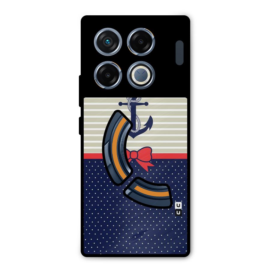 Ribbon Anchor Metal Back Case for Infinix GT 20 Pro