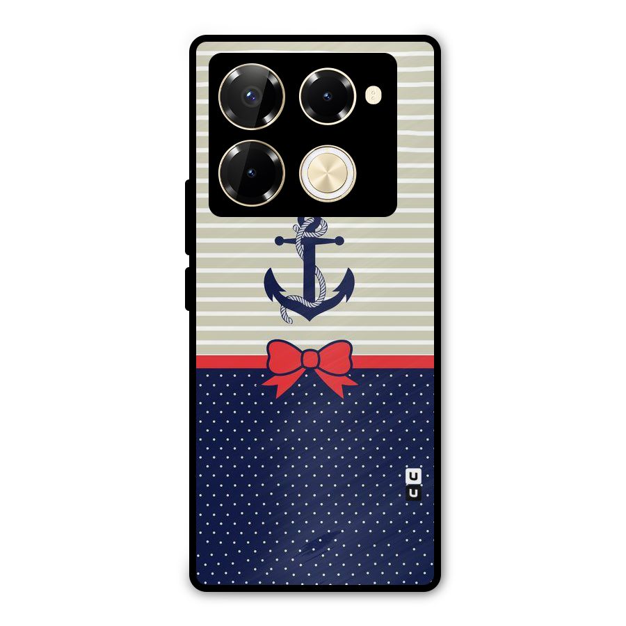 Ribbon Anchor Metal Back Case for Infinix Note 40 Pro Plus