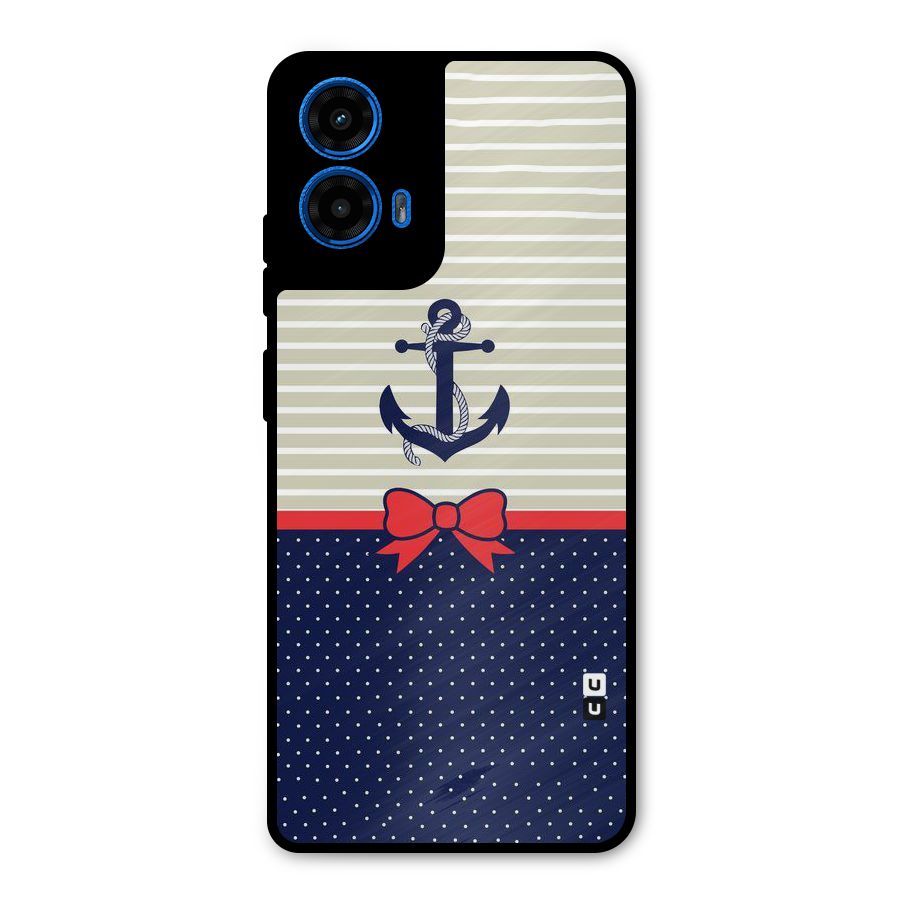 Ribbon Anchor Metal Back Case for Moto G45