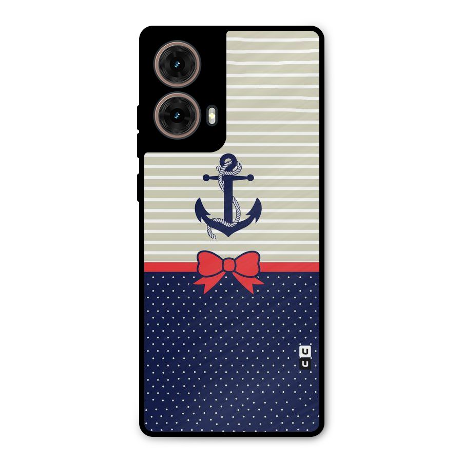 Ribbon Anchor Metal Back Case for Moto G85