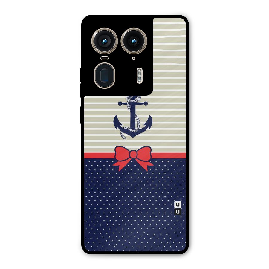 Ribbon Anchor Metal Back Case for Motorola Edge 50 Ultra